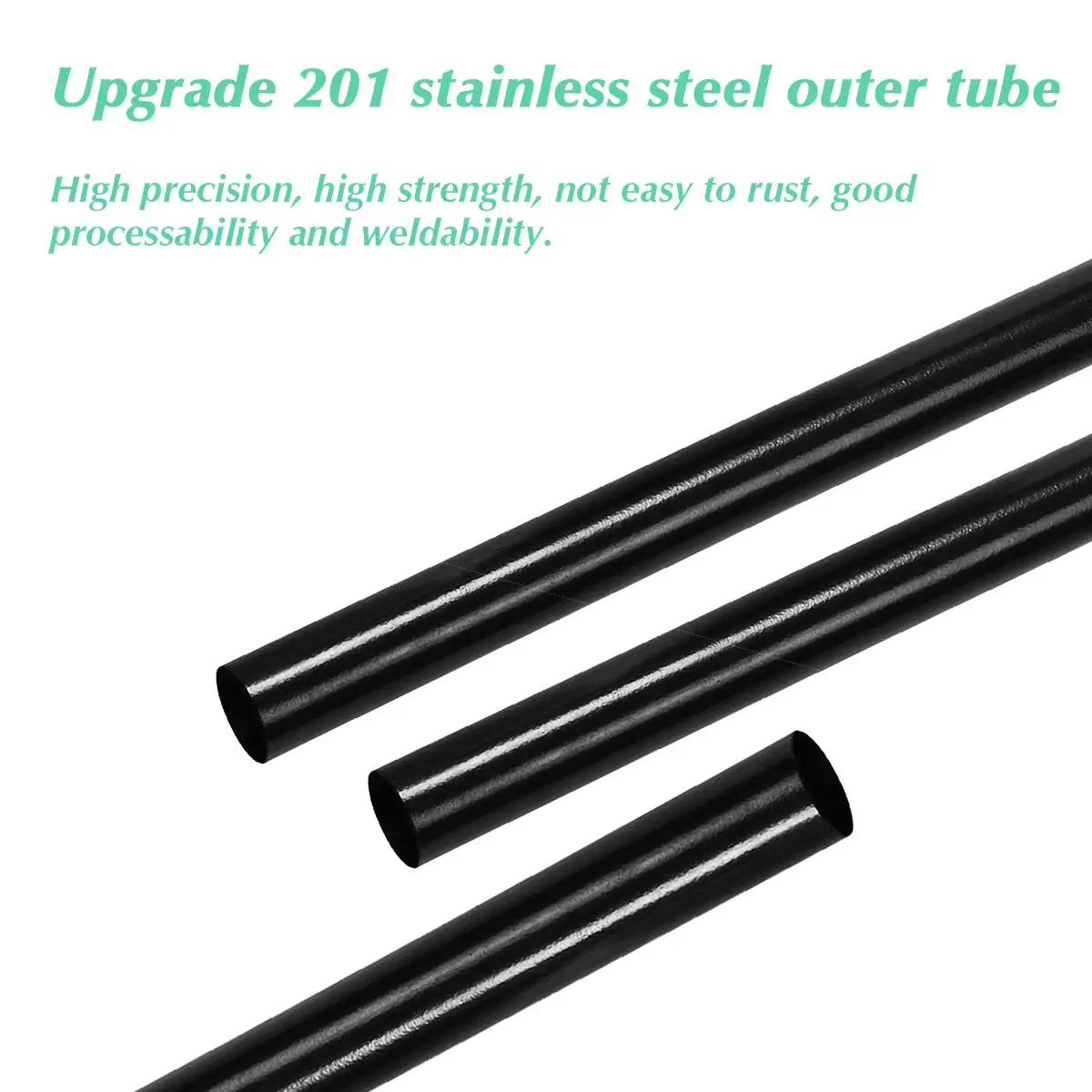 Выдвижная изогнутая штанга для душевой занавески 6 размеров черная U-образная