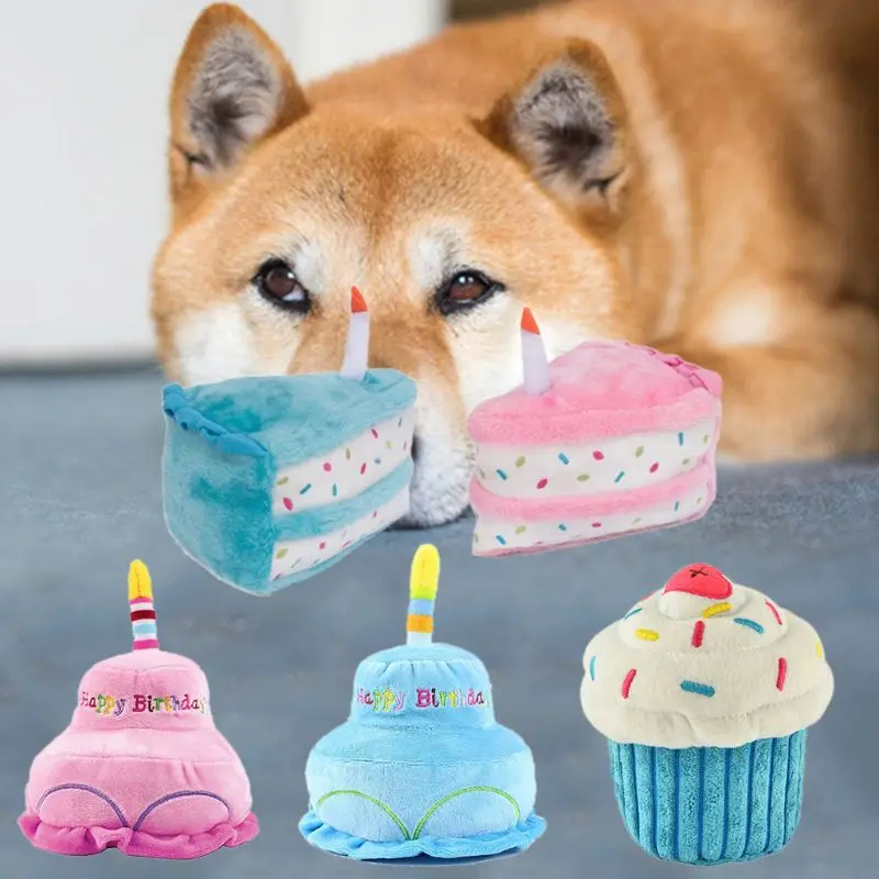 Кота собаки любимчика милые плюшевые на день рождения пирожное кукла Укус