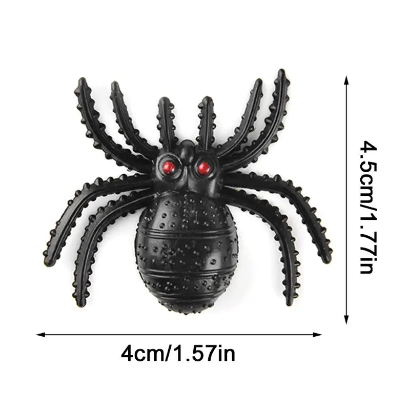 

10pcs/set Halloween Party Ornaments Prank Tricky Scary Simulation Red Eye Spider