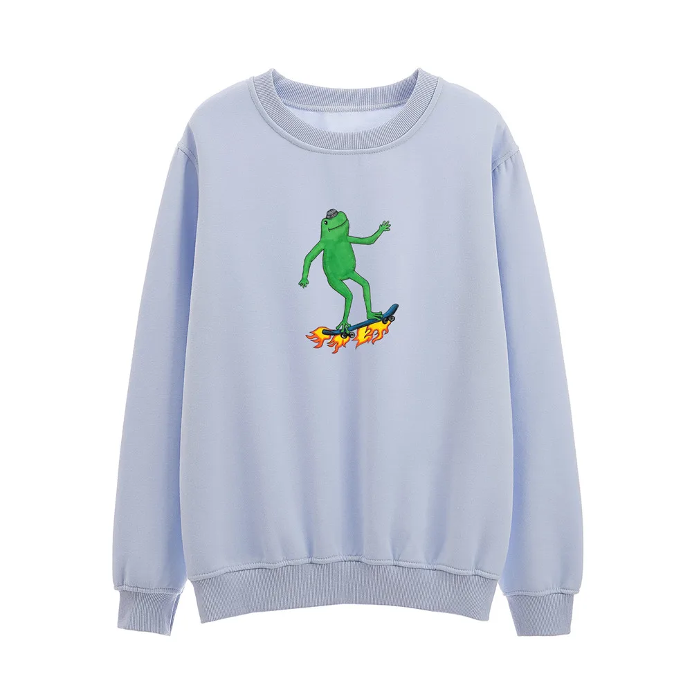 Pullovers Sweetshirt Oversized Hoodies O Neck Cool Funny Autumn Womens Kpop Sweatshirts Crewneck Sweatsuits for Women Winter