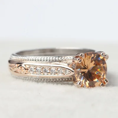 3 вида цветов классическое обручальное кольцо Anillos Mujer Shellhard шампанское
