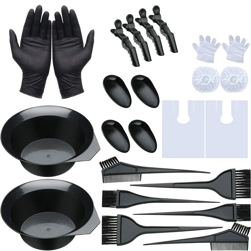 

Hair Dye Coloring Kit, Bowl, Brush, Ear Cover, Gloves for DIY Salon Hair Coloring Bleaching Hair Dryers Hair Dye Tools