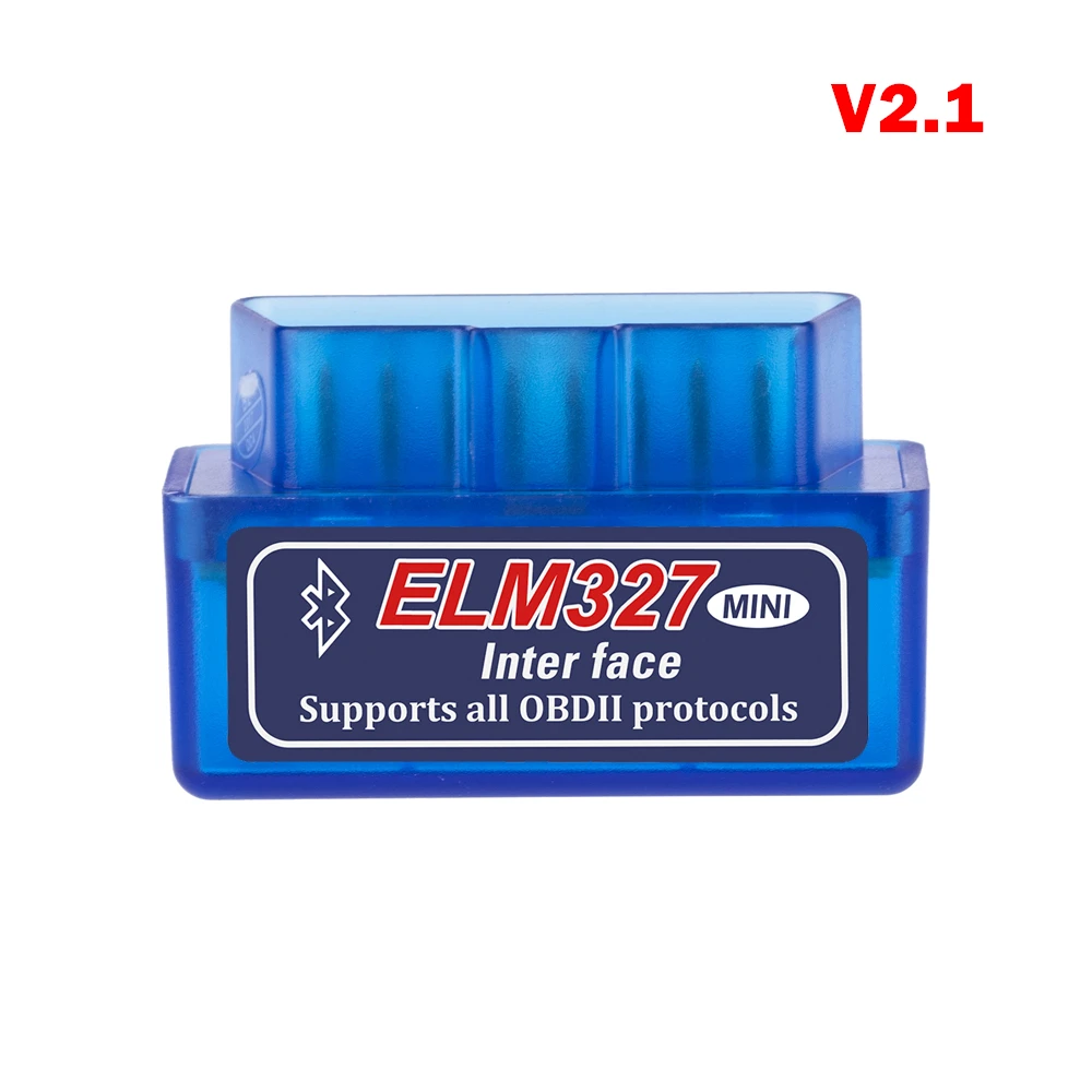 V2.1 Мини ELM327 OBD2 Bluetooth Автомобильный считыватель кодов V2.1 obd 2 сканер диагностический инструмент ELM 327 для Android автоматический диагностический инструмент - Цвет: V2.1