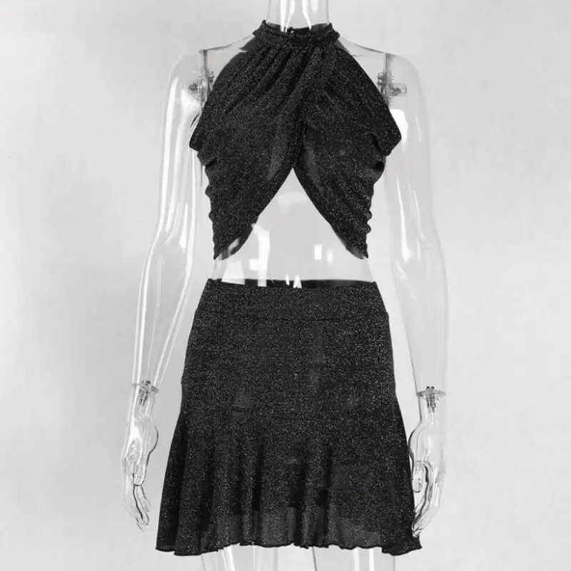 Женское сексуальное Сетчатое Прозрачное платье с пряжками без рукавов вырезами