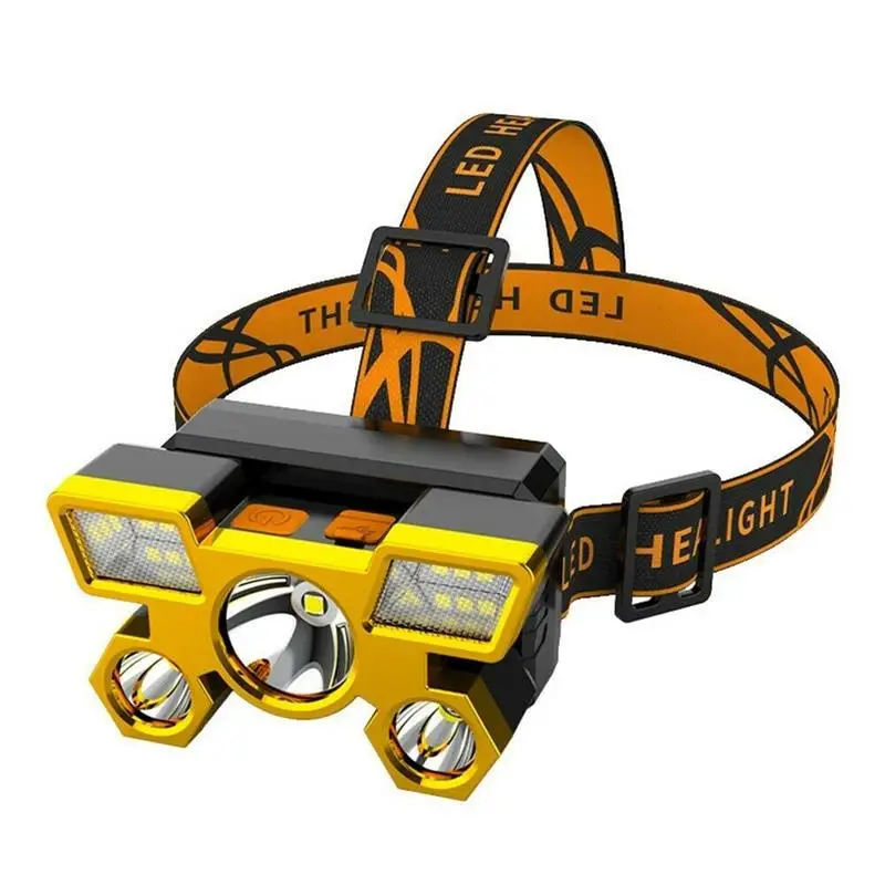 

5 LED Headlamp Super Bright Headlight Rechargeable Flashlight Waterproof 4 Modes Head Lamp for Outdoors Camping Cycling Fishing
