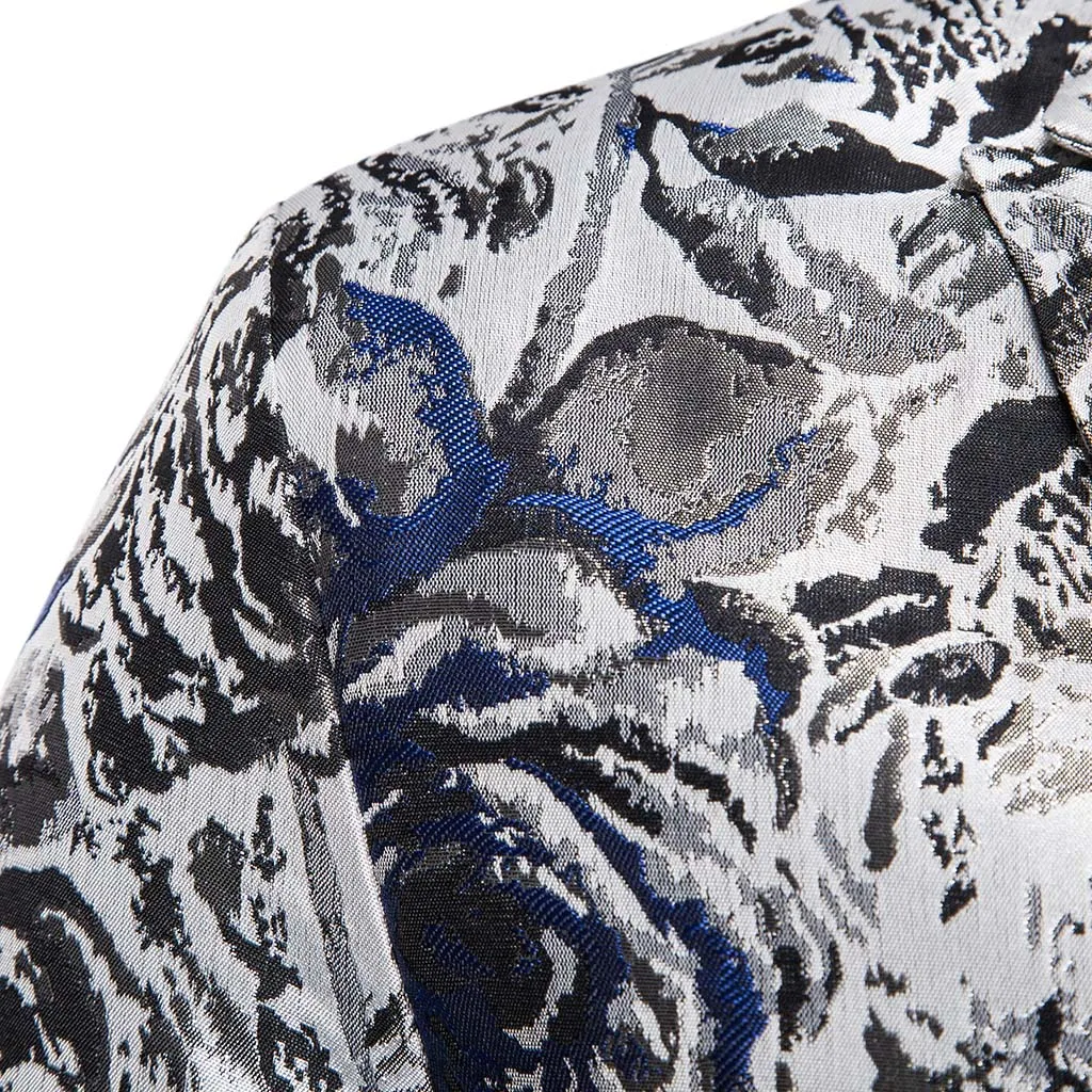 CYSINCOS Мужской Блейзер С Разноцветными полосками дизайн размера плюс 5xl стильный