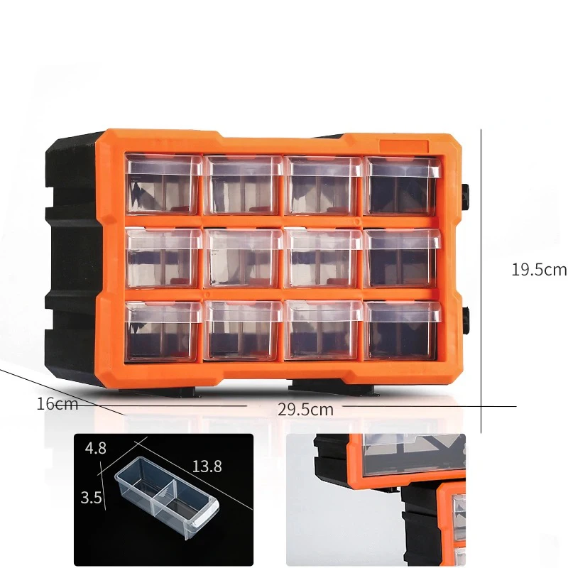 

tool case Wall-mounted Parts box tool box Classification Multi-grid drawer type Building blocks case Screw Component box