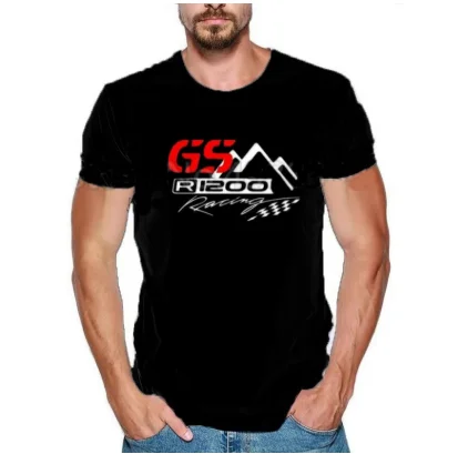 

2021 Fashion R1200 Gs T-Shirt Motorcycles Driver Motorcycle M power Motorrad Fan T-Shirt Short Sleeve Black Cotton Casual Shirt