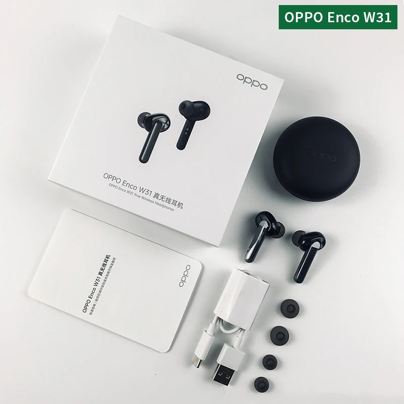 TWS наушники OPPO Enco W51/W31 Bluetooth 5 0 шумоподавление беспроводные Eerdphones для Reno 4 Pro 3 Find X2 ACE