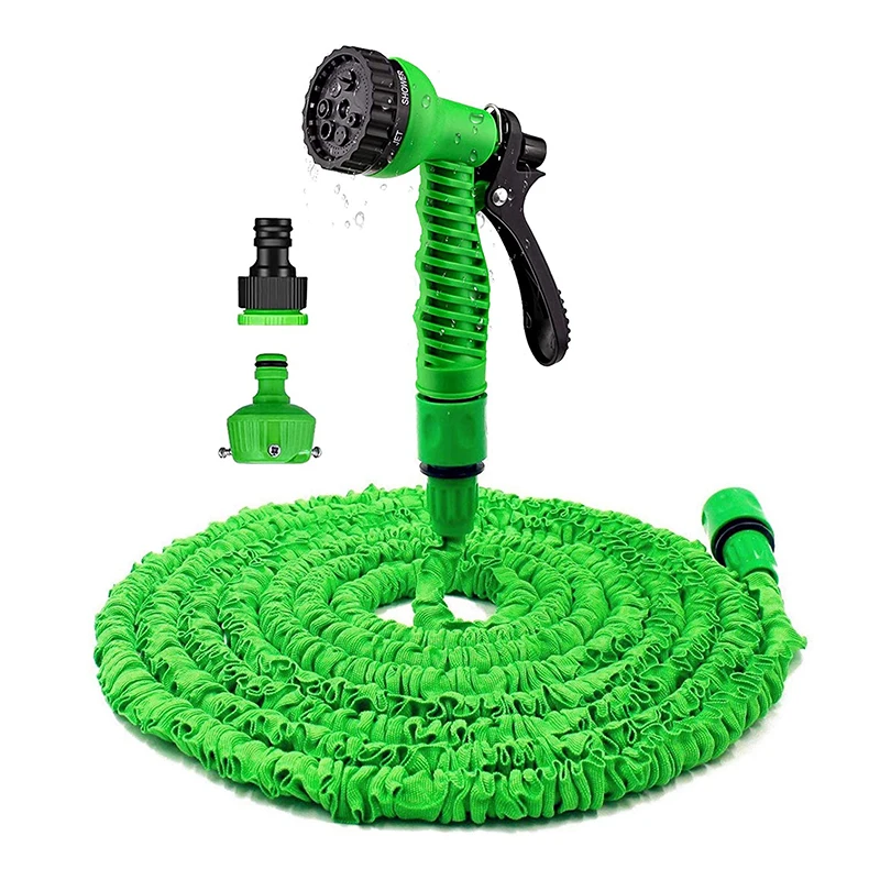25FT-100FT Garden Hose Expandable Magic Flexible Water Hose EU Hose Plastic Hoses Pipe With Spray Gun To Watering Car Wash Spray