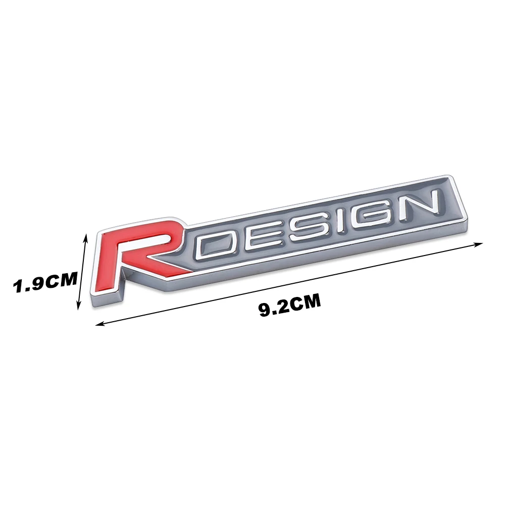 Car Styling 3D Rdesign Badge Front Grille Metal Alloy Decorative Body Rear Trunk Sticker For VOLVO S60 V60 S80 XC60 XC90 XC70 T6 |