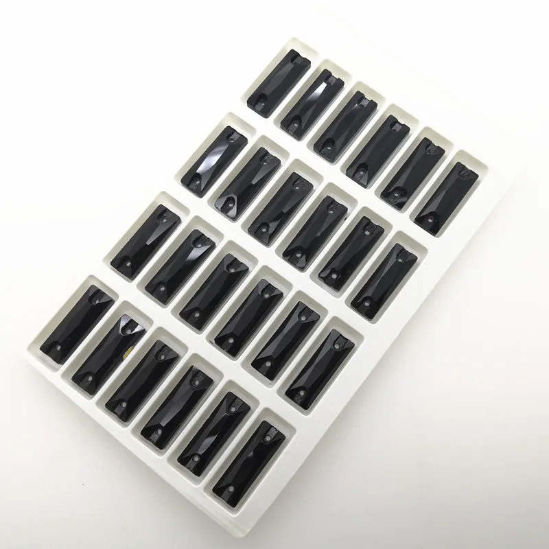 Все цвета стеклянные кристаллы космический багет пришить на камни Flatback 5x15 6x18 7x21