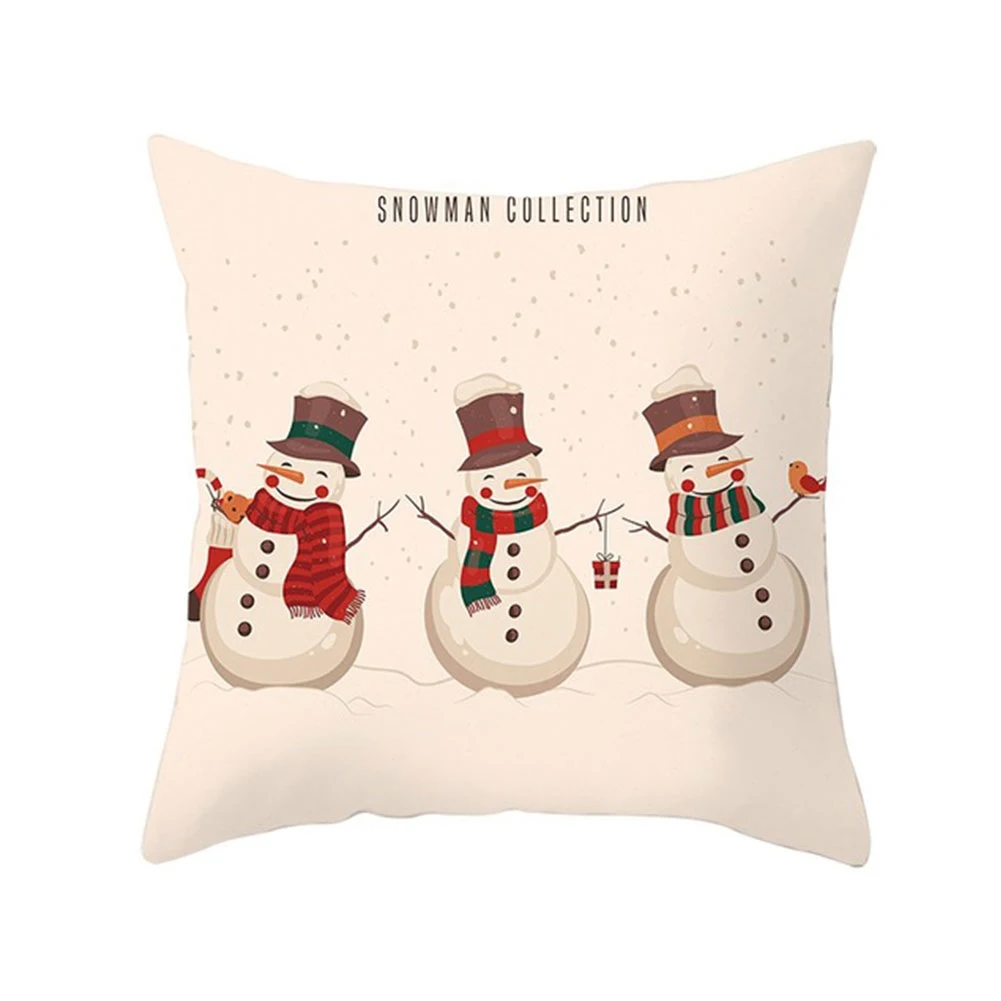 Веселая Рождественская елка снеговик Санта медведь полиэстеровый Чехол на