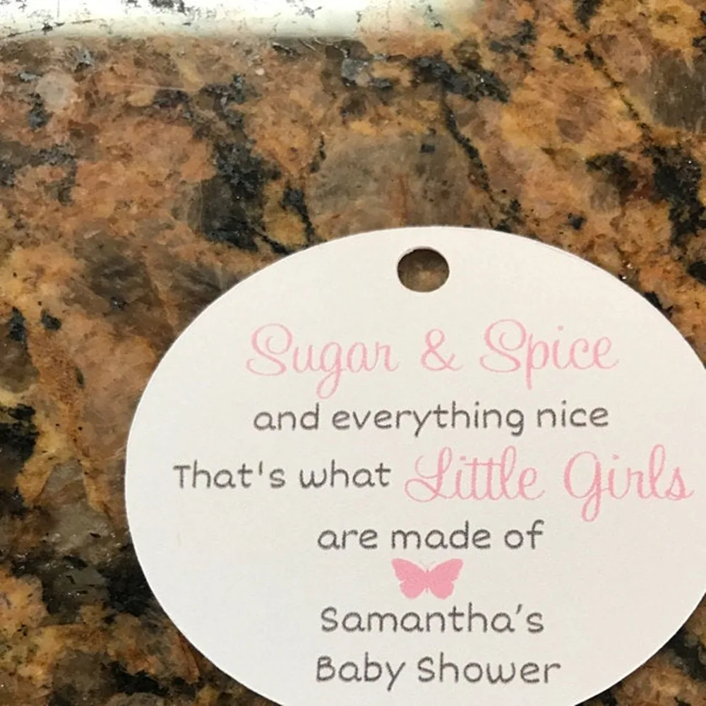 Подгоняйте любой текст сахар и специи для детского душа Персонализируйте печать