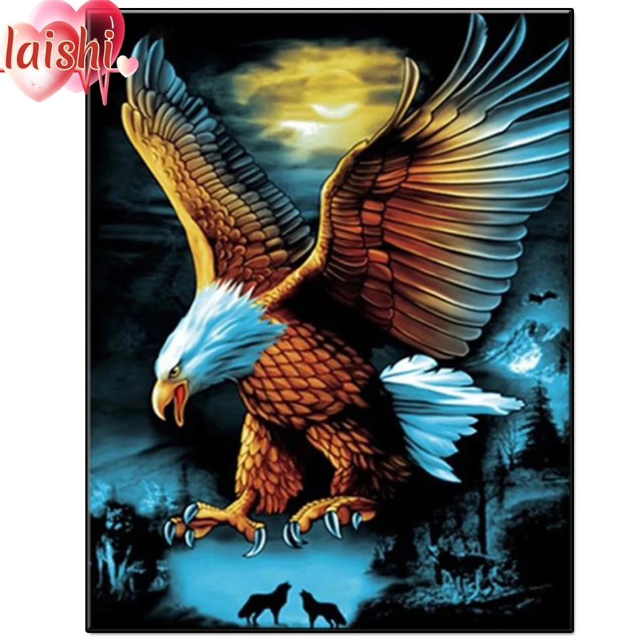 

Diamond Mosaic Animal art, owl 5D Diy Diamond Painting Full Drill Round Diamond Embroidery Cross Stitch Home Decoration Art