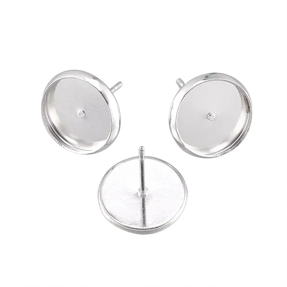 20 шт. латунные серьги-гвоздики с кабошонами наборы для самостоятельного