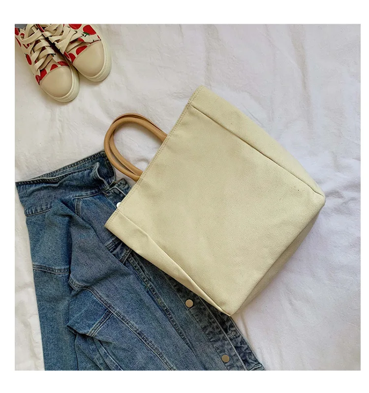 New fashion simple leisure Tote Bag student schoolbag large capacity canvas briefcase
