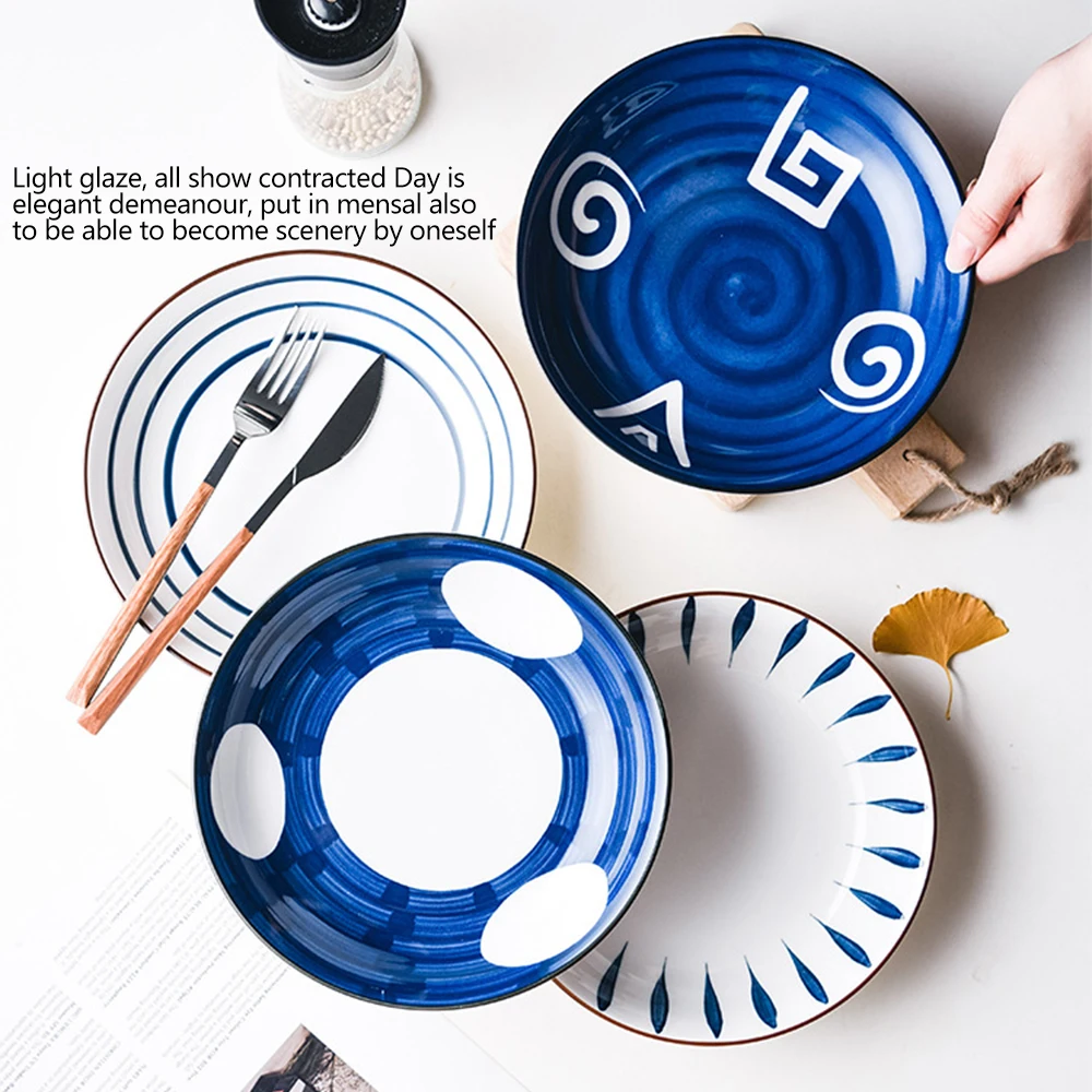 Новая японская керамическая круглая тарелка 8 дюймов 1 шт. для завтрака паста