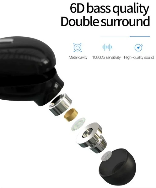 

For All Phones Mini In-Ear 5.0 Bluetooth Earphone HiFi Wireless Headset With Mic Sports Earbuds Handsfree Stereo Sound Earphones