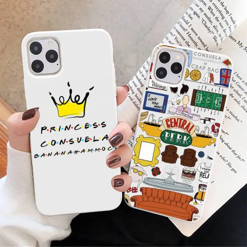 Чехол для мобильного телефона Friends TV Show белый карамельного цвета iPhone 11 12 mini pro XS MAX 8