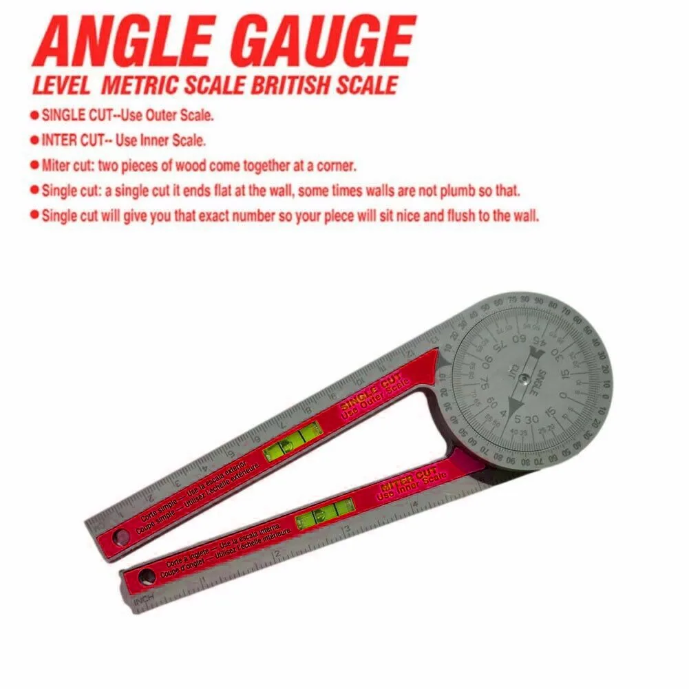 

Miter Saw Protractor ABS Digital Protractor Ruler Inclinometer Protractor Miter Saw Angle Level Meter Measuring Tool
