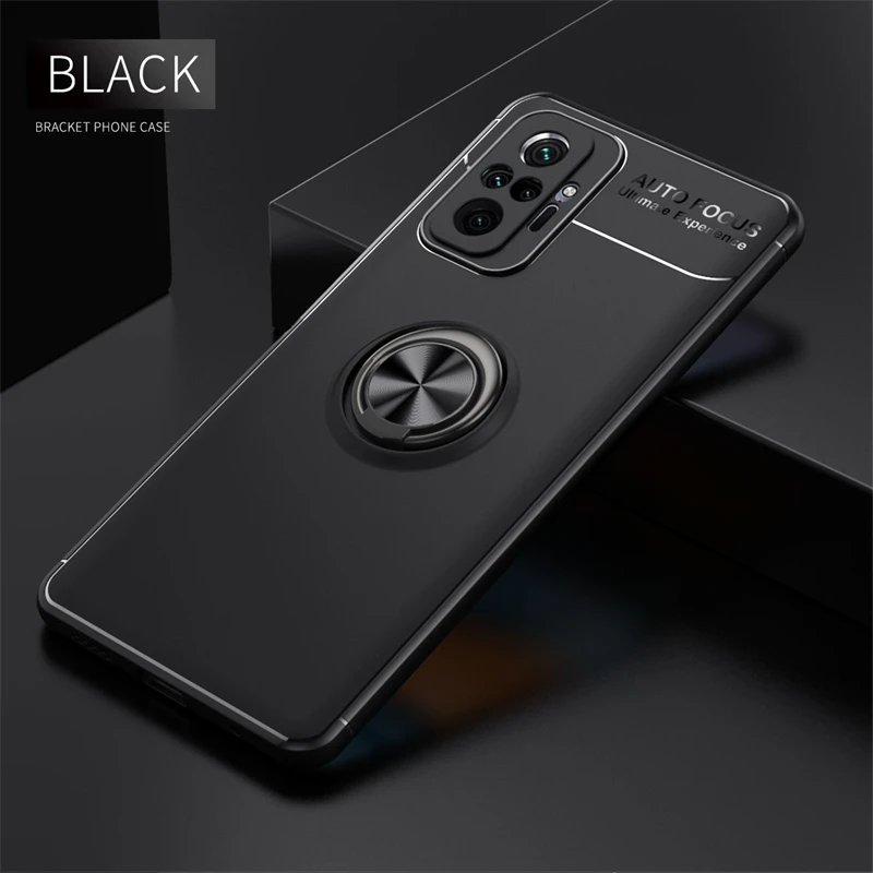 For Cover Redmi Note 10 Pro Case For Xiaomi Redmi Note 10 Pro Capas Soft Ring Magnetic Holder For Cover Redmi Note 10 Pro Fundas