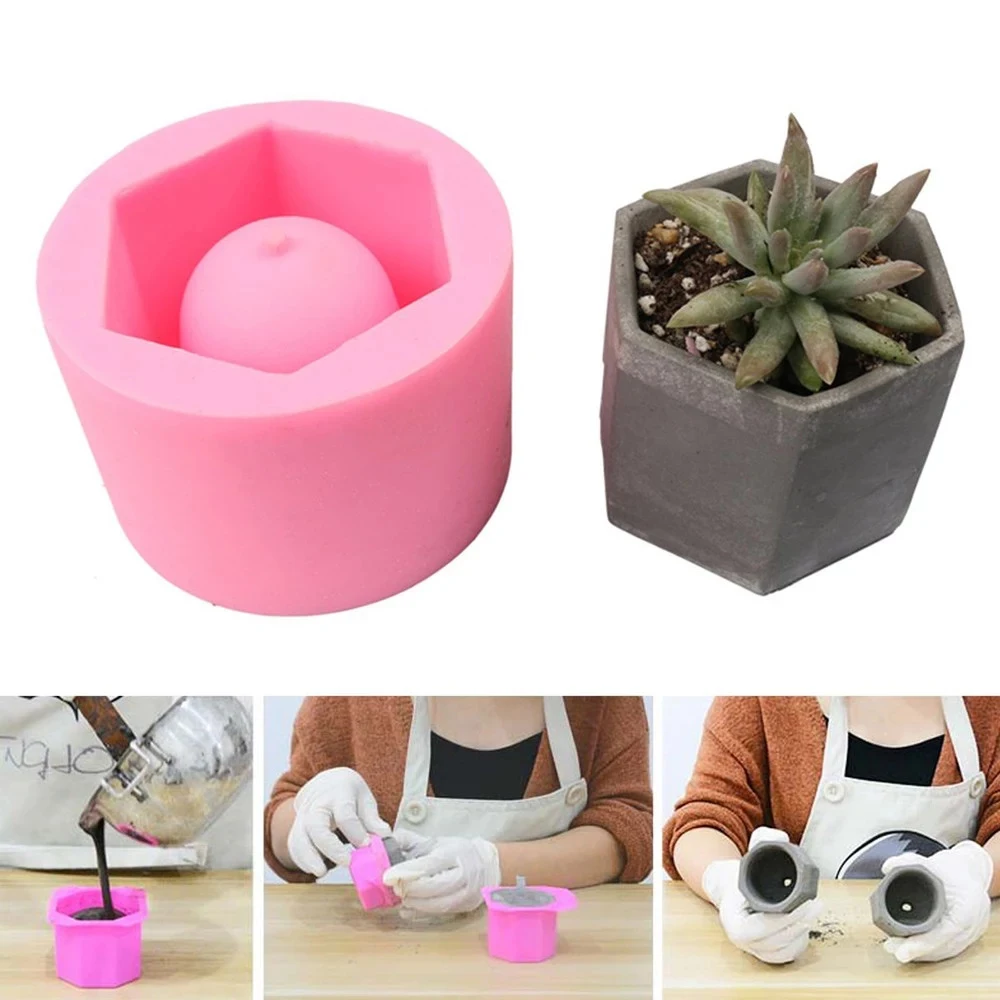 DIY силиконовые формы для бетона цветочный горшок сочные горшки растений ваза