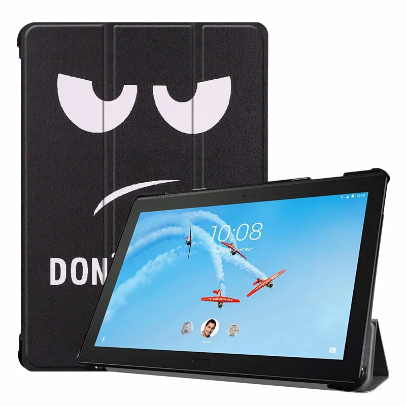 Магнитный чехол для Lenovo Tab P10 телефона X705L Бабочка башня девушка умный цветной