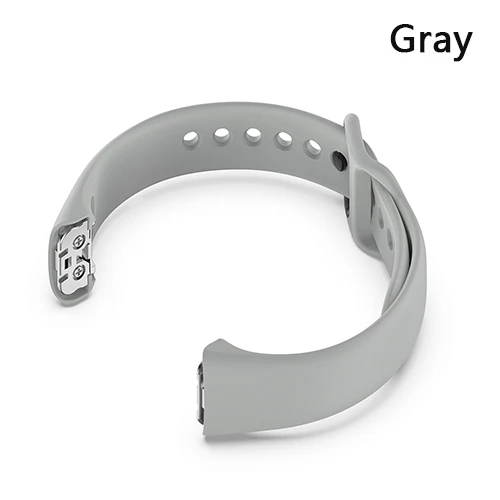 Ремешок для samsung Galaxy fit SM-R370 Смарт-часы силиконовые браслеты Сменные аксессуары мягкий водонепроницаемый браслет - Цвет: Gray