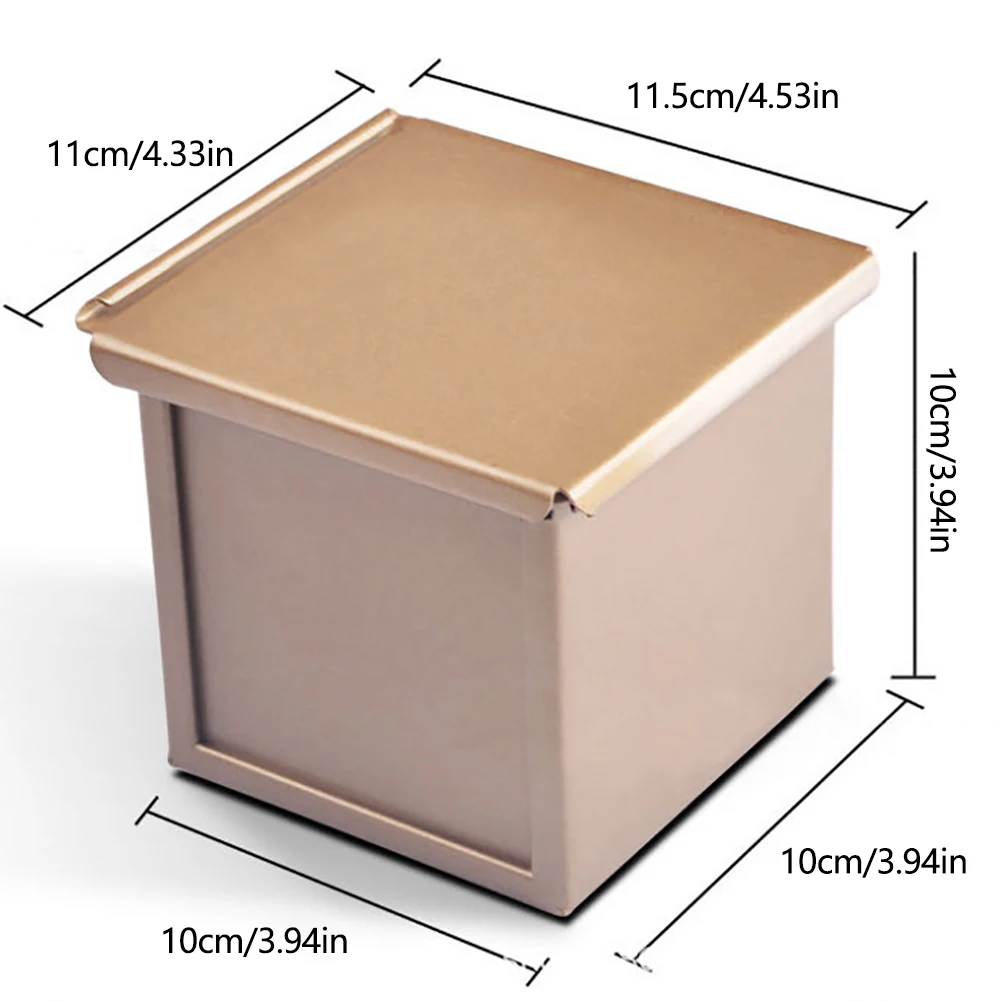 

Toast Box Mold Rectangular Non-stick Loaf Pan with Cover Bread Mold Eco-Friendly Toast Baking Tools for Cakes
