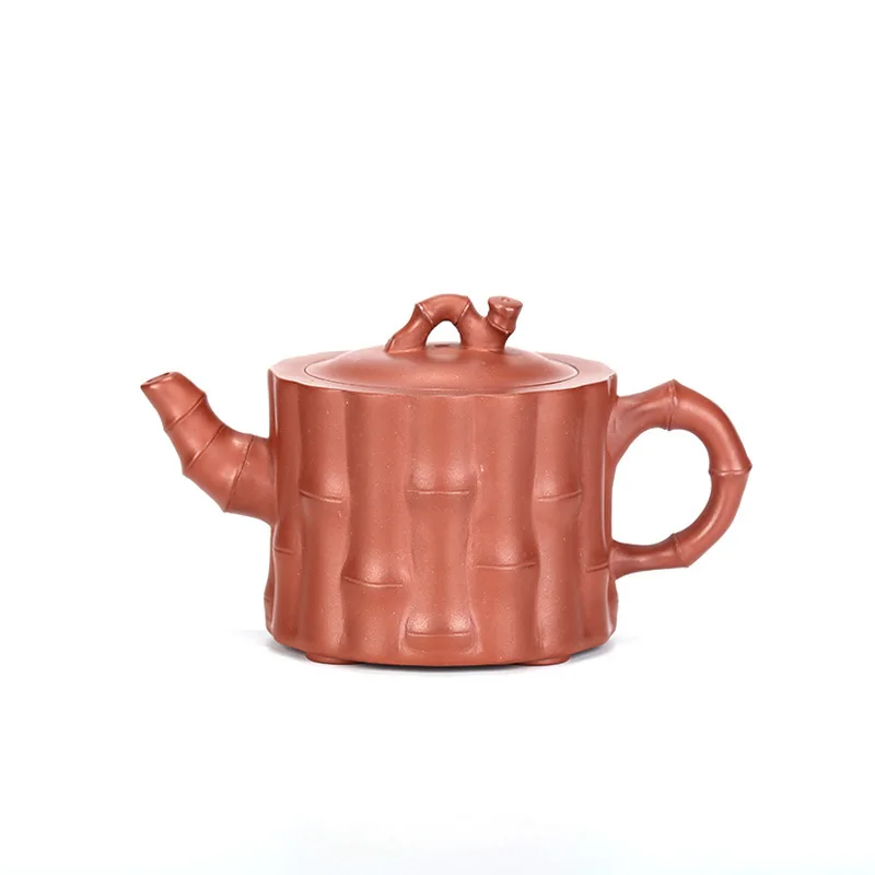 

Yixing Yixing Teapot Famous Manual Tea Set Raw Ore Bright Red Robe A Bundle Of Bamboo Teapot Tea Set