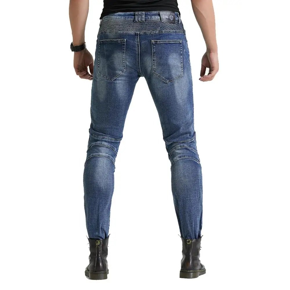 Ветрозащитные мужские мотоциклетные брюки облегающие хлопковые для езды на