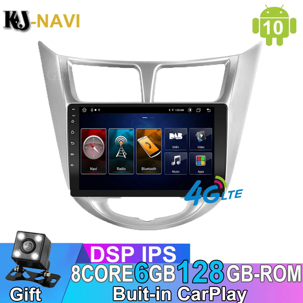 

Автомагнитола 128 ГБ DSP Android 10 CARPLAY для Solaris Hyundai 2010-2017, автомагнитола, навигация, мультимедийное видео, Wi-Fi, без DVD, 2 DIN, GPS, BT