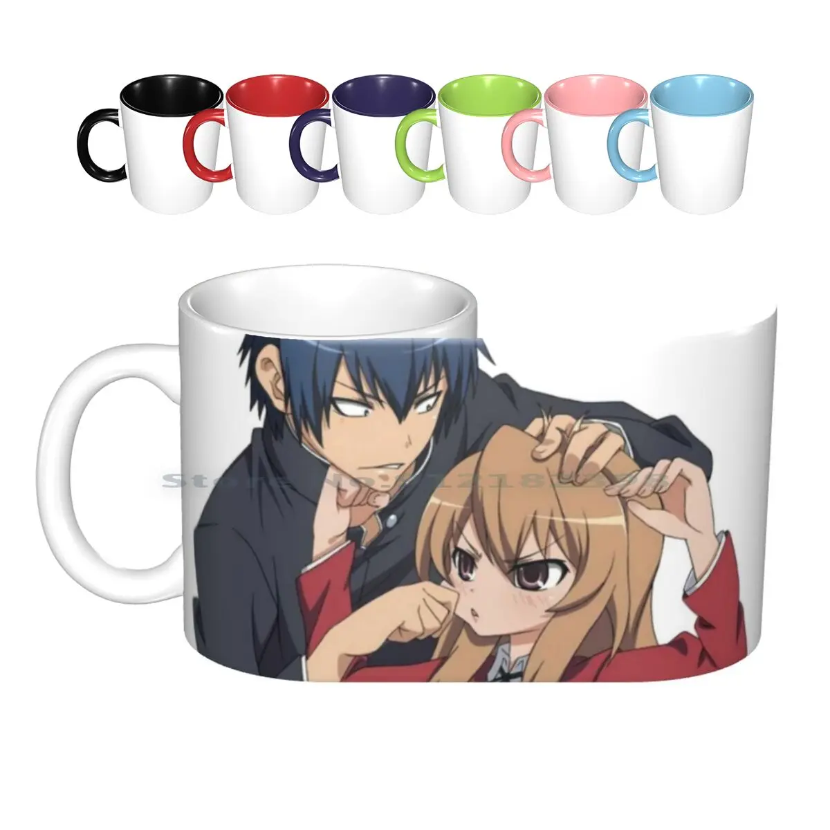 

Toradora Ceramic Mugs Coffee Cups Milk Tea Mug Toradora Anime Manga Kawaii Happy Shojo Shonen Love Lovely Rom Com Romcom Comedy