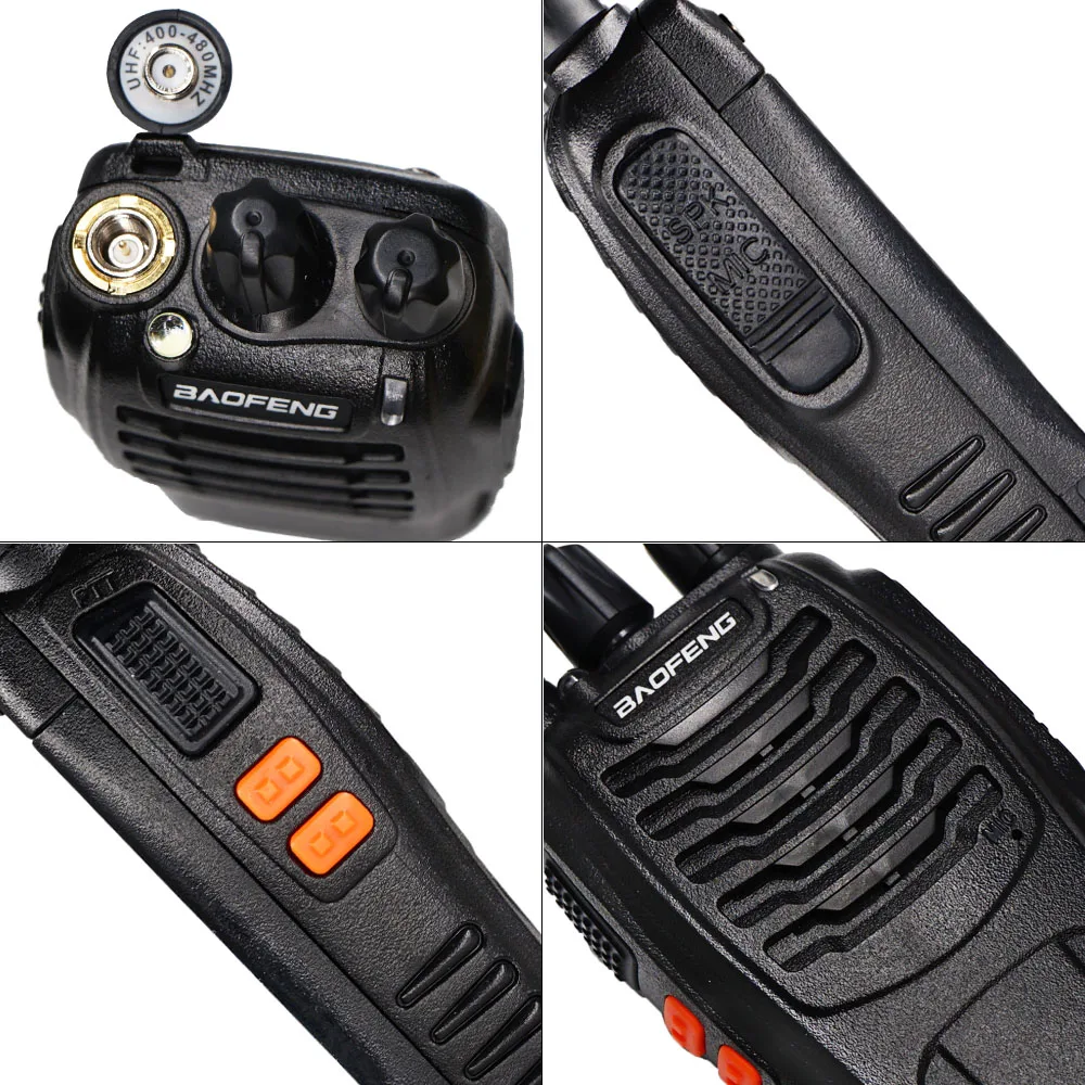 24pcs original baofeng bf 888s walkie talkie 5w bf 888s 6km uhf 400 470mhz transmitter fm transceiver bf888s with earphone free global shipping