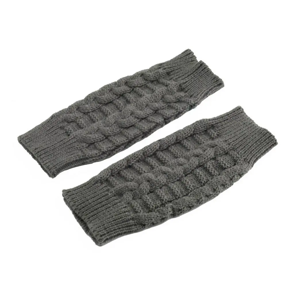 

Autumn Winter Women Warmth Knitted Arm Fingerless Gloves Long Stretchy Mittens Men Women Winter Hand Arm Warm Female Gloves