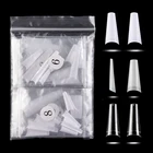 500 шт. прозрачные натуральные накладные ногти для французского балета наполовину покрывающие миндаль искусственные капсулы для маникюра акриловый инструмент для ногтей