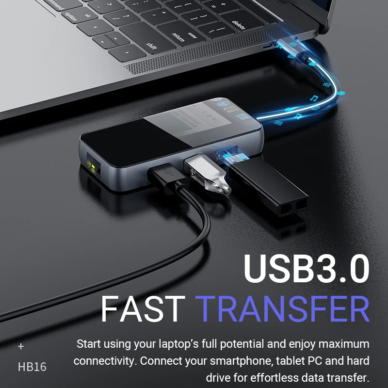 hoco USB C хаб Type на 3.0 4K HDMI Ethernet RJ45 PD2.0 67W алюминиевый адаптер сплиттер 5Gbps передача