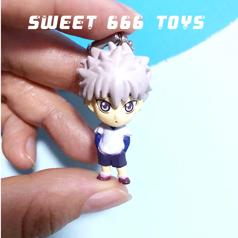 

Cartoon Anime HUNTERHUNTER Killua Zoldyck Keychain Gon Freecss Card Sticker Kurapika Metal Figures Keyrings Key Holder