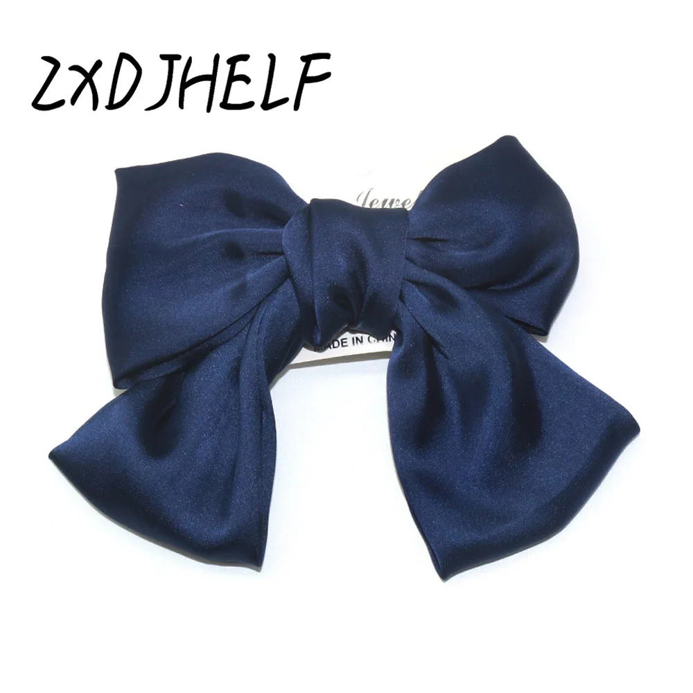 

ZXDJHELF Korea Bow Hairpins Satin Two Layer Butterfly Barrettes Girl Hair Accessories For Women Bowknot Hair Clips Headwear F025