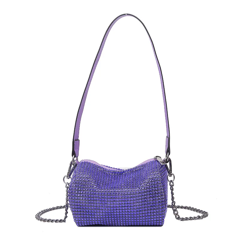 

Rhinestone Bag Female Mini Portable Hand Bag Bling Fash Diamond Messenger Bag Fashion Zipper Feminina Evening bag