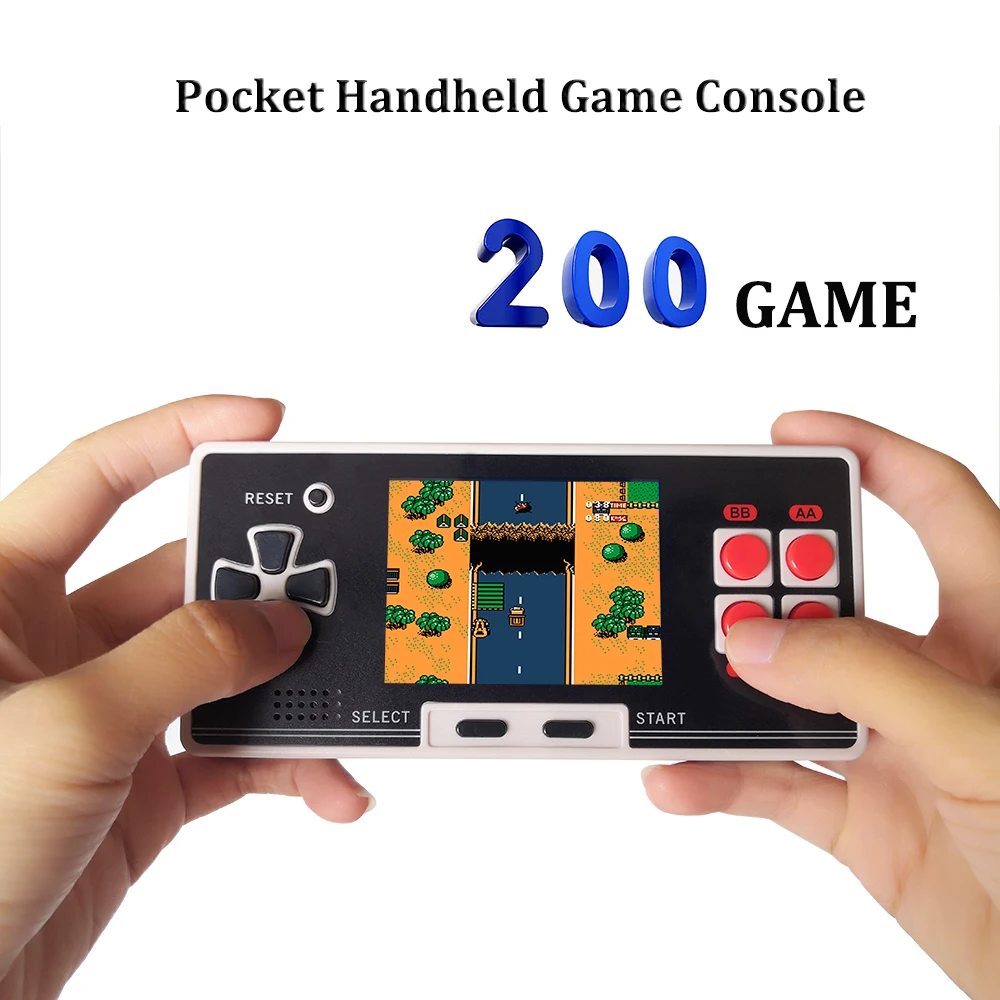 Черная портативная консоль с поддержкой AV-выхода карманная 8-битная игровая в
