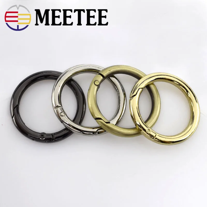 Металлическое кольцо D диаметром 32 мм открывающийся брелок с кожаным чехлом