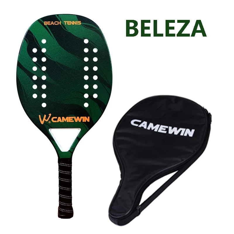 

Professional Carbon Beach Tennis Paddle Racket Soft EVA Face Raqueta With Bag Unisex Equipment Padel with Protective Bag Cover