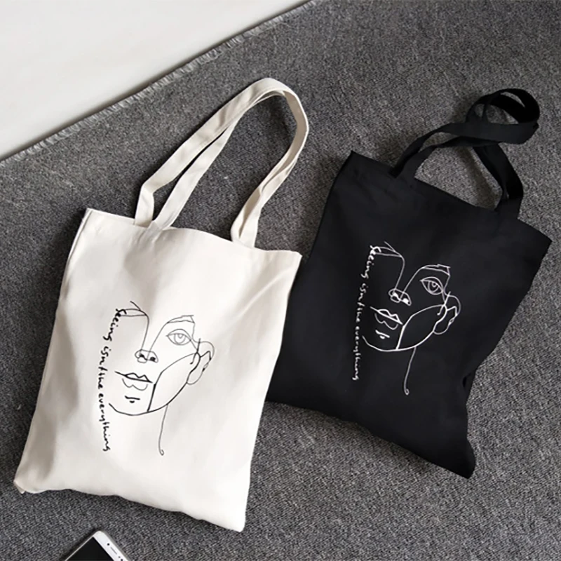 Холщовые сумки шопперы для женщин шоппер Хлопковая сумка мягкая эко большой