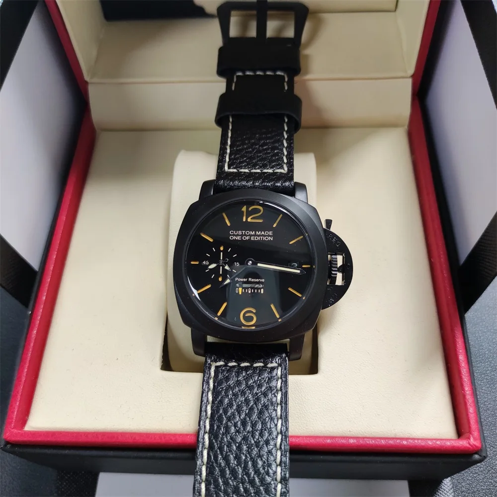 Роскошный топ бренд 44 мм часы Для мужчин Чайка автоматический переход t Мощность