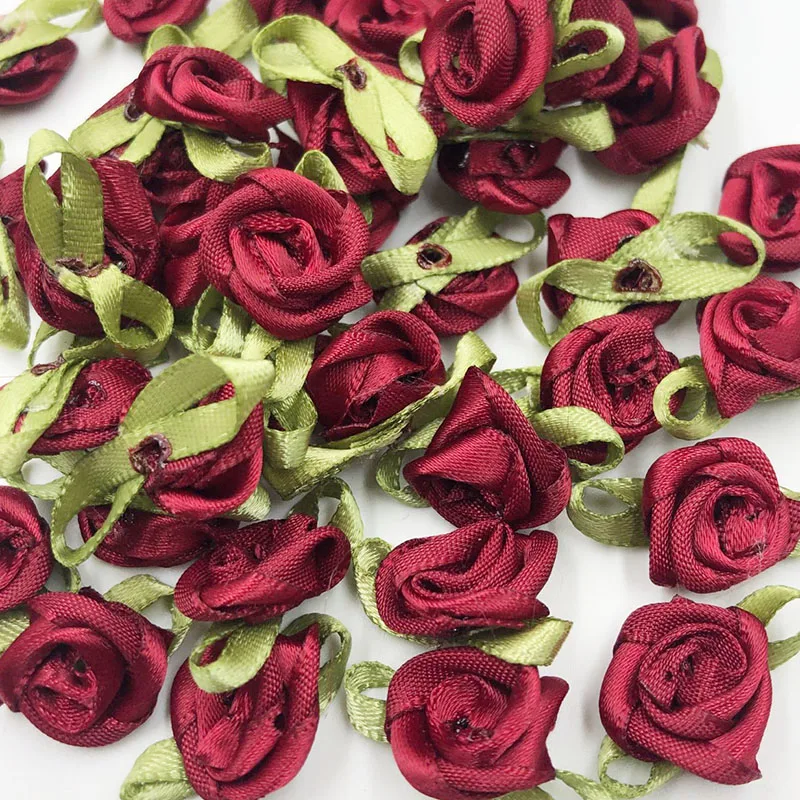 

Полиэстеровые ленточные розы для декора свадьбы 50 шт