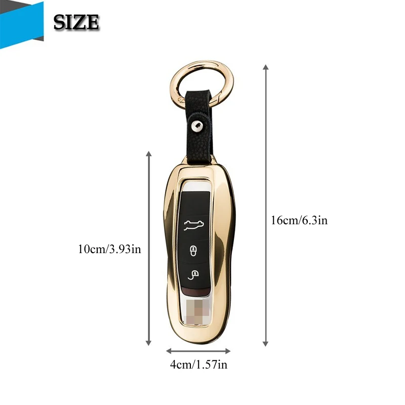 AQTQAQ 1 комплект чехол для автомобильного ключа автомобиля Porsche Smart Key Holder Брелок