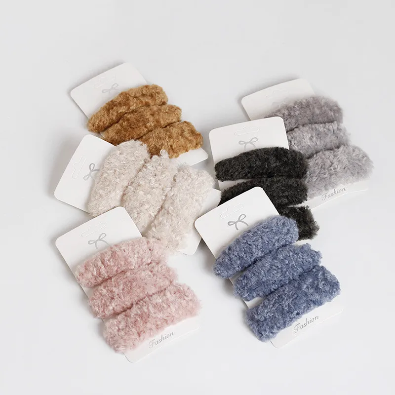 

Бесплатная доставка, плюшевые женские заколки для волос в Корейском стиле, заколки для волос для девушек, заколки для волос, женские боковые...