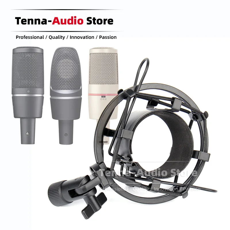 

Suspension Mic Shockproof Holder For AKG C3000 C4000 C2000 C 3000 2000 4000 Microphone Stand Anti Vibration Shock Mount Bracket
